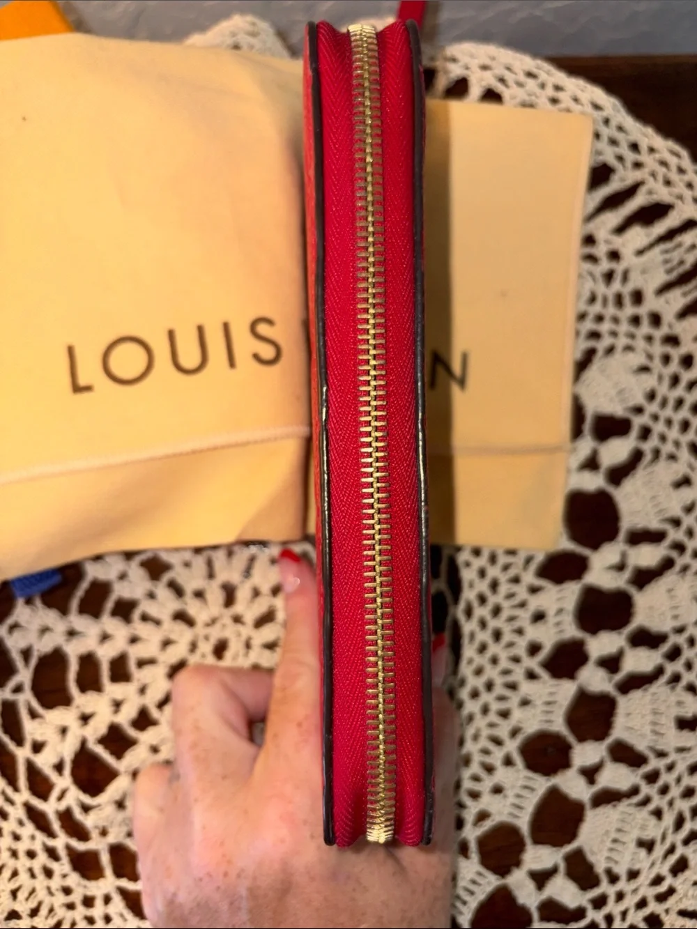 Louis Vuitton Red Zip Wallet 2020